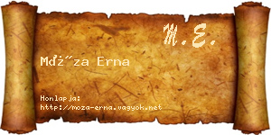 Móza Erna névjegykártya